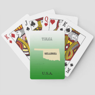 Jeu De Cartes Jouer des cartes - Oklahoma State Map avec la vill