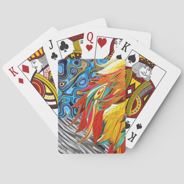 Jeu De Cartes Jouer des couleurs Abstraites du pont (dos)