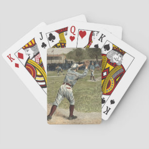 Jeu De Cartes Joueur de baseball lancé à la deuxième base