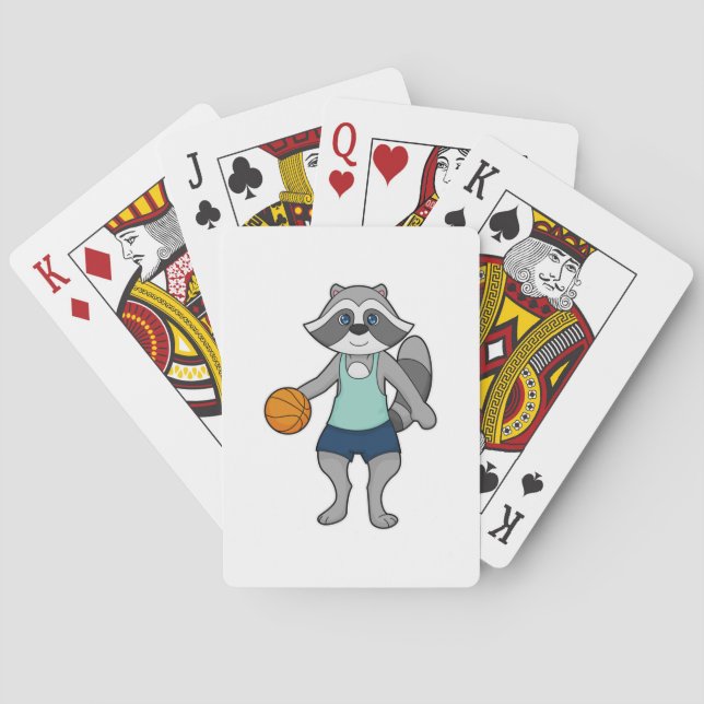 Jeu De Cartes Joueur de basket-ball Racoon (dos)