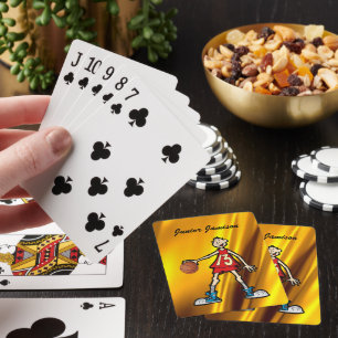 Jeu De Cartes Joueur de basket Caricature et balle Personnaliser