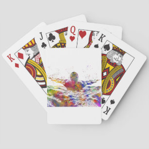 Jeu De Cartes Joueur de football en aquarelle