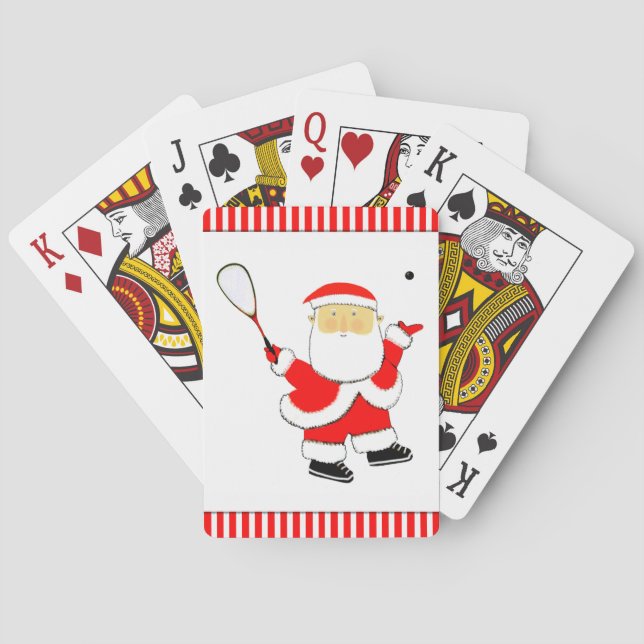 Jeu De Cartes Joueur de squash vacances de Noël (dos)