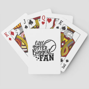 Jeu De Cartes Joueur de Tennis Petite Soeur Plus Grand Fan de