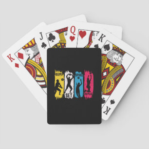 Jeu De Cartes Joueur de Volleyball   Fixe Éclate Répète