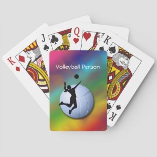 Jeu De Cartes Joueuse de volley-ball et balle personnalisent
