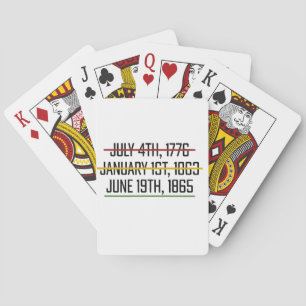 Jeu De Cartes Jour de l'Indépendance 19° Histoire noire