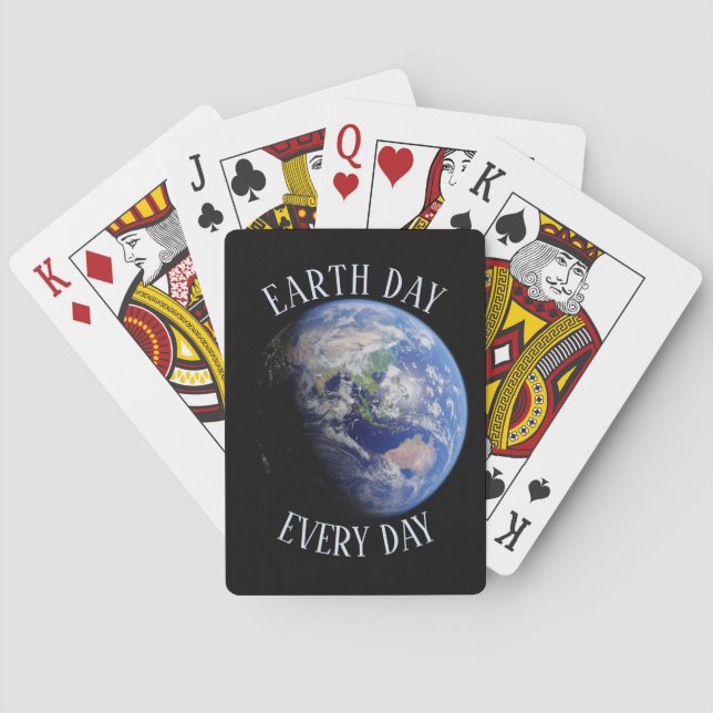 Jeu De Cartes Jour de l'terre chaque jour Planète Car (dos)