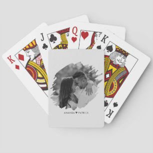 Jeu De Cartes Jour des Valentines customisé Photo moderne Couple
