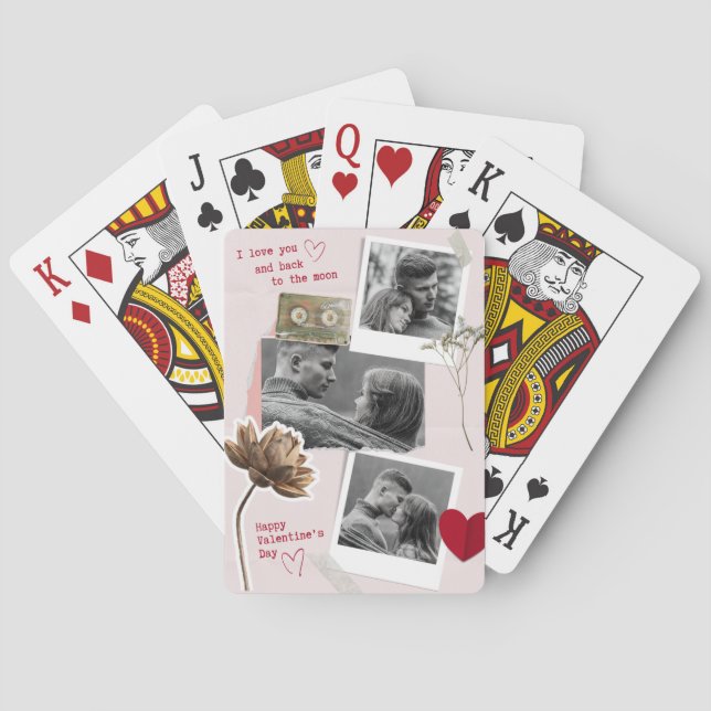 Jeu De Cartes Jour des Valentines Modernes Photo Couple personna (dos)