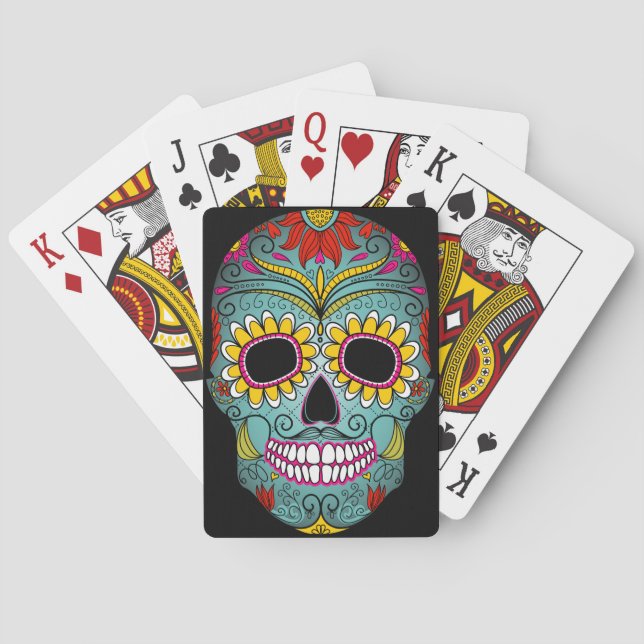 Jeu De Cartes Jour du crâne de sucre mort (dos)