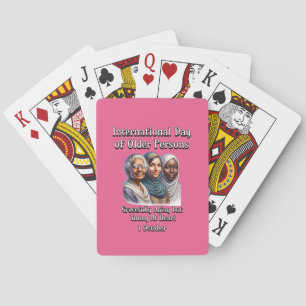 Jeu De Cartes Journée internationale des personnes âgées. 1er oc