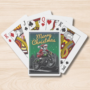 Jeu De Cartes Joyeuse moto Noël Père Noël   Vacances