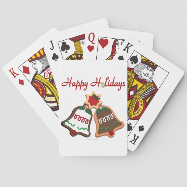 Jeu De Cartes Joyeuses fêtes Noël Cookie Bells (dos)