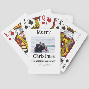 Jeu De Cartes Joyeuses vacances ajouter le nom de famille photo