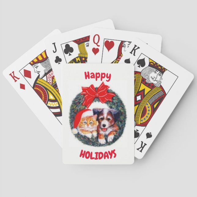 Jeu De Cartes Joyeuses vacances Animaux domestiques (dos)
