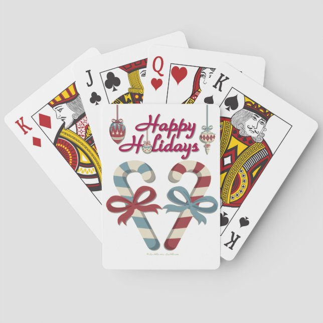 Jeu De Cartes Joyeuses vacances Sucre de canne coeur (dos)