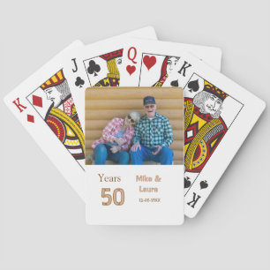 Jeu De Cartes Joyeux 50e anniversaire nom couple date mariage