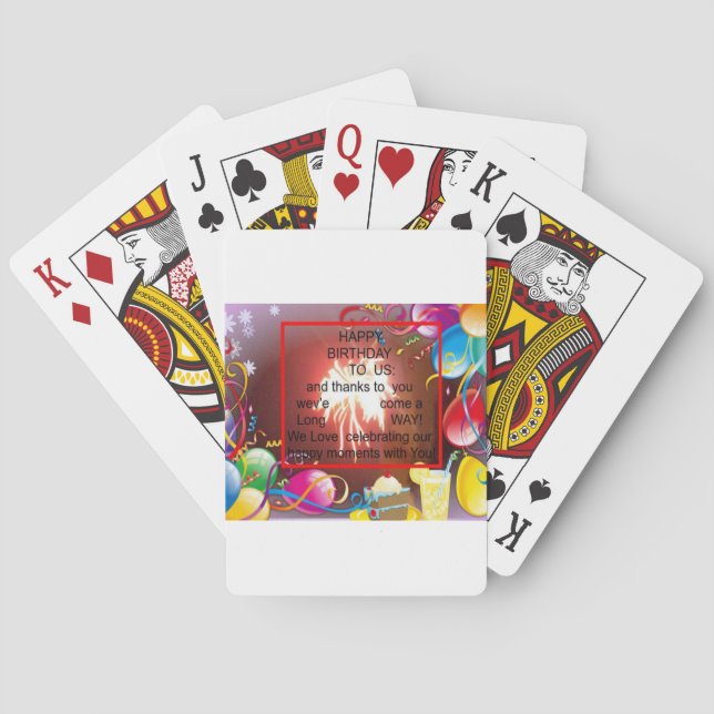 Jeu De Cartes Joyeux anniversaire à nous Art Imprimer (dos)