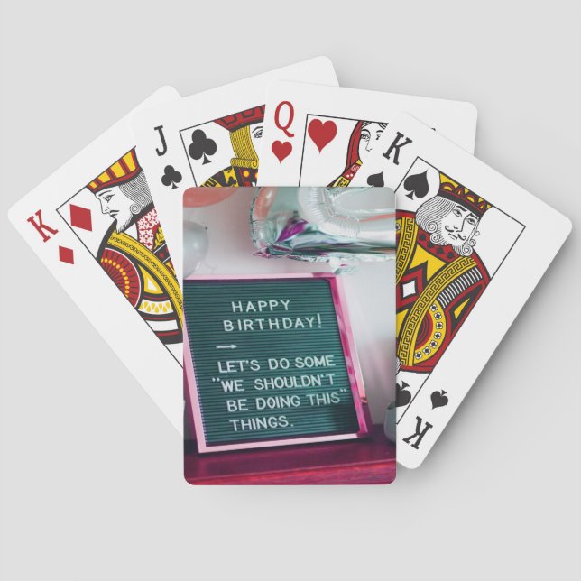 Jeu De Cartes Joyeux anniversaire ! Drôle malin (dos)