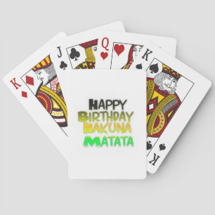 Jeu De Cartes Joyeux anniversaire Hakunamatata Art Inspirationne