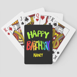 Jeu De Cartes Joyeux anniversaire lumineux et personnalisé