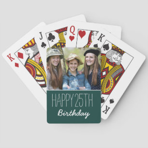 Jeu De Cartes Joyeux Anniversaire Personnalisé Année Et Photo Pe