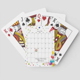 Jeu De Cartes Joyeux AnniversaireCalendrier Février2022 Jouer au