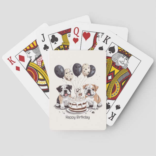 Jeu De Cartes Joyeux Bulldogs anglais (dos)