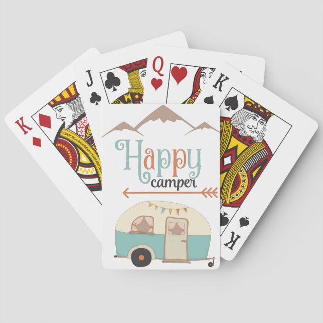 Jeu De Cartes Joyeux Camper Cute Retro RV (dos)