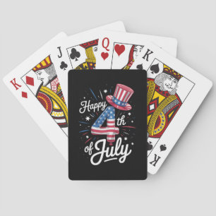 Jeu De Cartes Joyeux drapeau américain 4 juillet patriotique USA