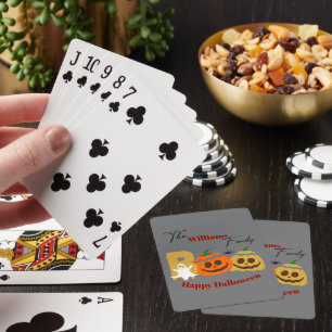 Jeu De Cartes Joyeux Halloween Citrouille Squelettique