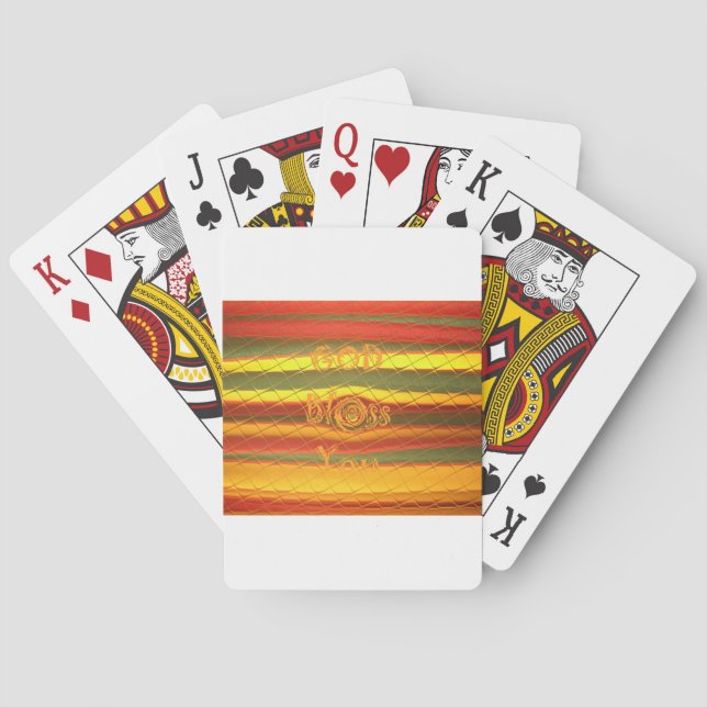 Jeu De Cartes Joyeux Noël Dieu Béni Vous Couleurs Design (dos)