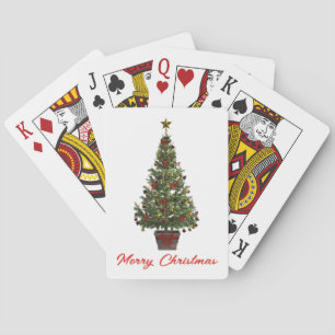 Jeu De Cartes Joyeux Noël. Sapin de Noël