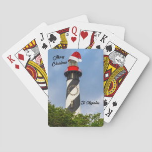 Jeu De Cartes Joyeux Noël St Augustine Florida Lighthouse