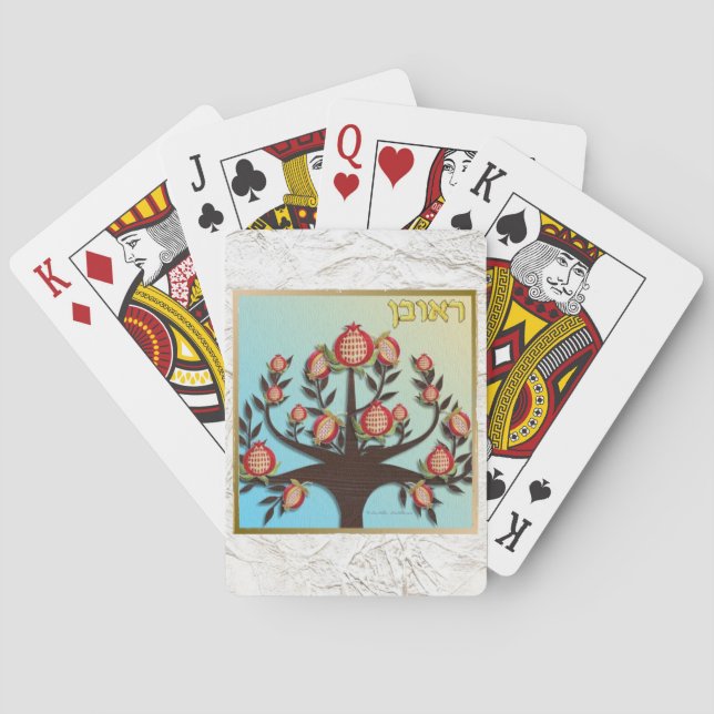 Jeu De Cartes Judaïque 12 tribus Israël Ruben (dos)