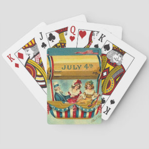 Jeu De Cartes Juillet Quatrième Vintage