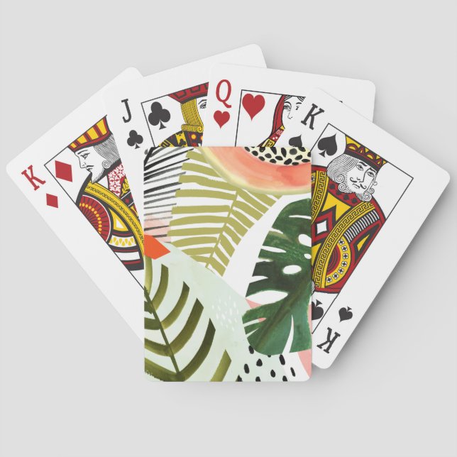 Jeu De Cartes Jungle battre la végétation tropicale (dos)