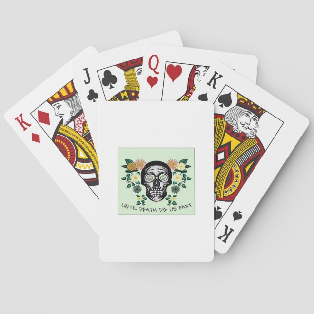 Jeu De Cartes Jusqu'À La Mort Nous Part, Crâne Avec Fleurs Class (dos)