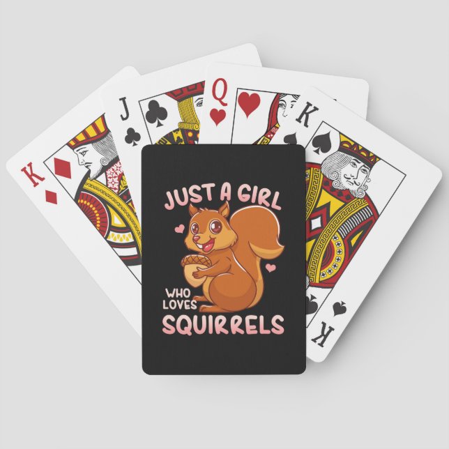Jeu De Cartes Juste une fille qui aime les écureuils (dos)