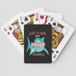 Jeu De Cartes Juste Une Fille Qui Aime Les Requins, Drôle Cadeau