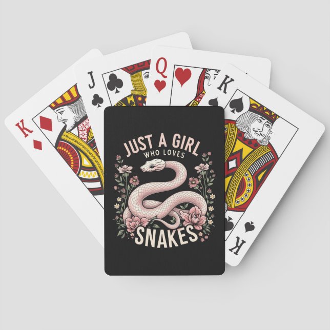 Jeu De Cartes Juste une fille qui aime les serpents (dos)