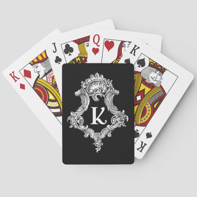 Jeu De Cartes K Monogramme initial (dos)