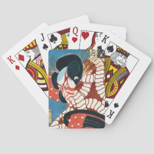 Jeu De Cartes Kabuki samurai Utagawa classique japonais vintage
