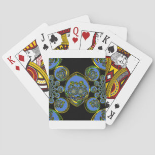 Jeu De Cartes Kaleidoscope bleu et jaune Imprimer