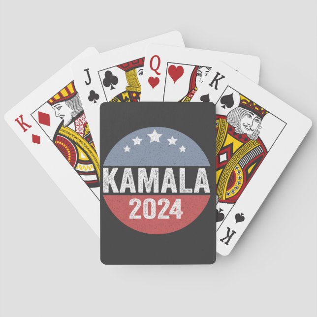 Jeu De Cartes Kamala Harris Président Démocrate Cadeau Électoral (dos)