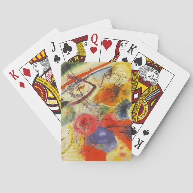 Jeu De Cartes Kandinsky Noir frappe la peinture Abstraite (dos)