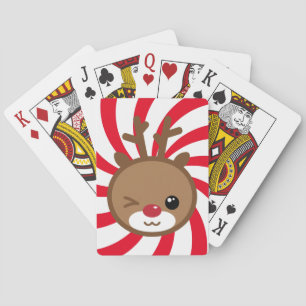 Jeu De Cartes Kawaii Reindeer Jouer aux cartes