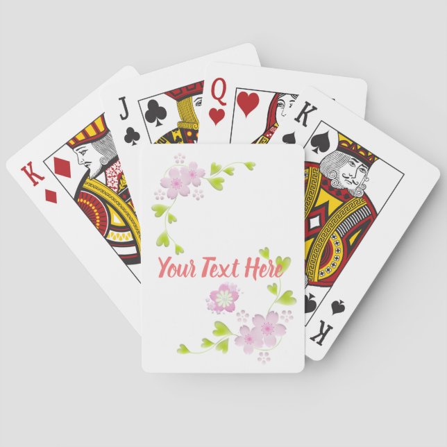 Jeu De Cartes Kawaii Style Sakura Fleur d'arbre de cerisier (dos)
