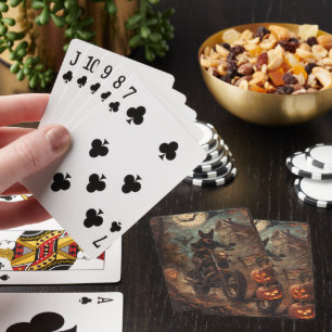 Jeu De Cartes Kelpie australien à moto Halloween